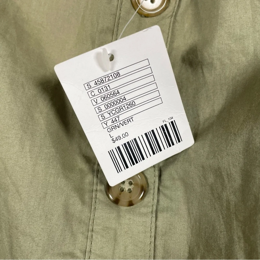 Urban Outfitters Olive Button-Front Cotton Romper - Picture 5 of 15